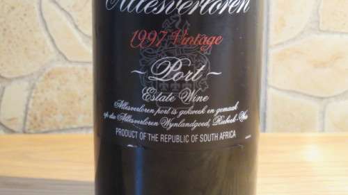 Sealed 750ml Allesverloren 1997 Vintage Port Estate Wine 17.5% Volume