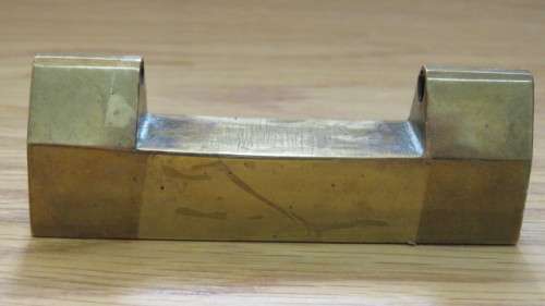 Beautiful Vintage Brass Engraved Chinese Lock With Keys L: 8,5 cm