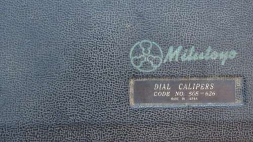 Vintage Mitutoyo Model No. 505-626 001` Dial Caliper 6 Inch (15cm) in Original Case. Made in Japan.