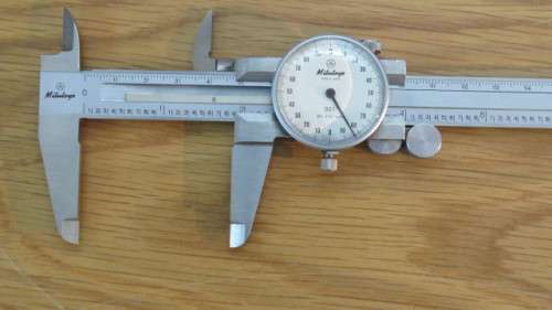 Vintage Mitutoyo Model No. 505-626 001` Dial Caliper 6 Inch (15cm) in Original Case. Made in Japan.