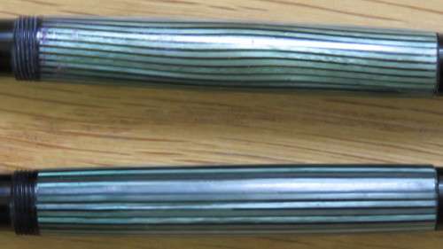 Two Superb Vintage 1950`s Pelikan 400 Fountain Pens With 14K Gold Nibs L: 13,2 cm