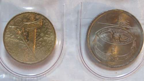 Singapore and Malaysia Uncirculated Coin and Stamp Set in Plastic Wallet Details in Description