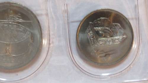 Singapore and Malaysia Uncirculated Coin and Stamp Set in Plastic Wallet Details in Description