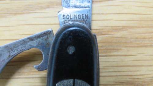 Superb Vintage Solingen Voortrekkers `Hou Koers` Folding Knife Made in Germany L: 9 cm