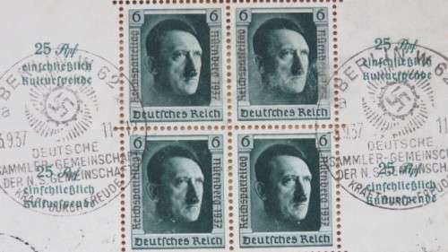 Germany 1937 Hitler Birthday Sheet of Stamps With Commemorative Cancel SOLD AS IS
