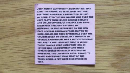 Vintage JH Cartwright Cape Colony One Shilling Token 25.9 mm