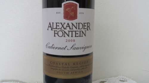 Sealed 750ml Bottle of Coastal Region Alexander Fontein 2008 Cabernet Sauvignon
