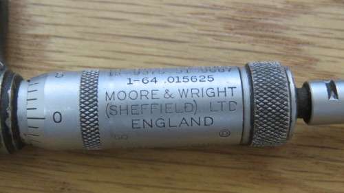 2 Vintage Moore and Wright (Sheffield) Micrometers/Chesterman Sheffield Machinist`s Vernier Caliper