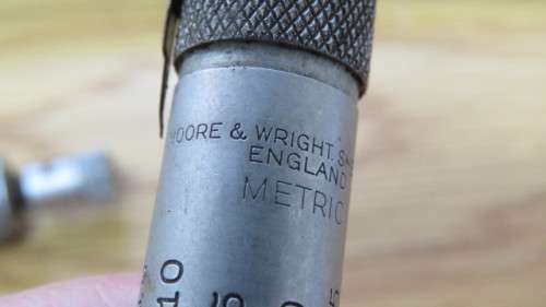 2 Vintage Moore and Wright (Sheffield) Micrometers/Chesterman Sheffield Machinist`s Vernier Caliper