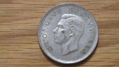 Union of South Africa Silver 1952 Five Shillings Coin 28.4 g