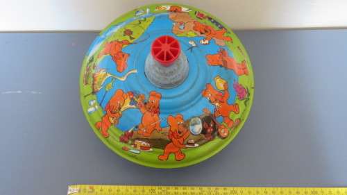 Fantastic Vintage Haribo Goldbaren Tin Spinning Top Toy D: 18 cm