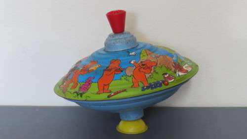 Fantastic Vintage Haribo Goldbaren Tin Spinning Top Toy D: 18 cm