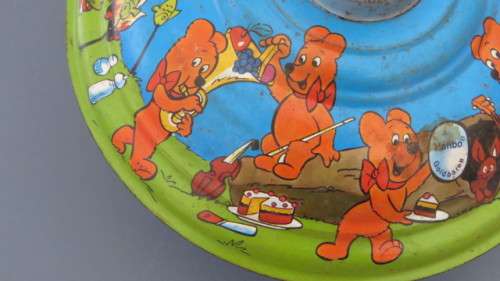 Fantastic Vintage Haribo Goldbaren Tin Spinning Top Toy D: 18 cm