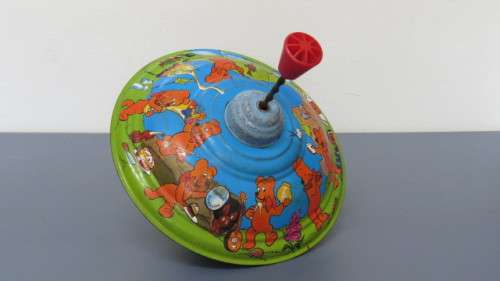 Fantastic Vintage Haribo Goldbaren Tin Spinning Top Toy D: 18 cm