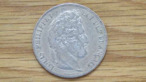 France Silver (.900) 1835 Five Francs Coin 24.8 g