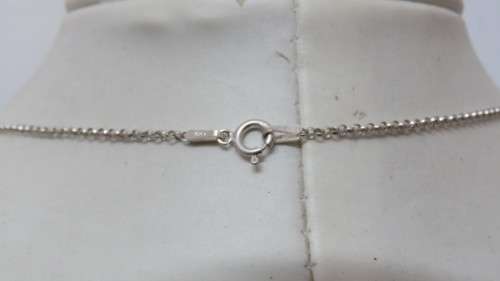 Lovely Vintage Sterling Silver Cable Chain/ Abstract Rising Sun With Cross Pendant L: 30 cm 4.1 g