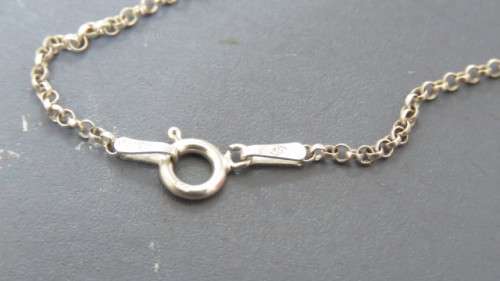Lovely Vintage Sterling Silver Cable Chain/ Abstract Rising Sun With Cross Pendant L: 30 cm 4.1 g