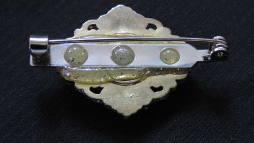 Vintage Long Faux Pearl Lariat Necklace/Twisted Faux Pearl Necklace and Brooch See Description