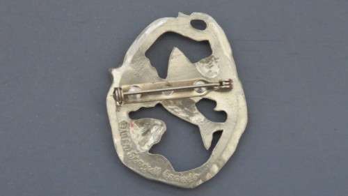 Wonderful Vintage Seagull Canada 1989 Pewter Hummingbird Brooch 4,5 x 3,7 cm