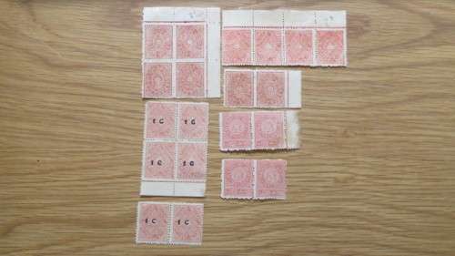 Twenty Mint Travancore (India) `Conch Shell` Stamps Details in Description SOLD AS IS