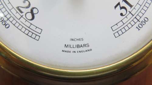 Vintage Foster Callear Clock/Barometer Set in Maritime Cases on Solid Mahogany SOLD AS IS