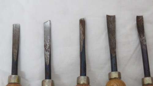 Superb Vintage Mifer Kit Set of Five Wood Carving Tools Made in Spain