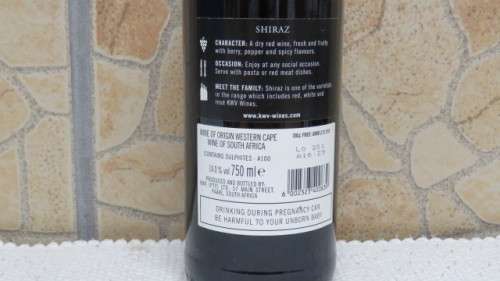 Sealed 750ml Bottle of KWV 2008 Shiraz