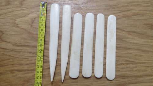 Vintage Set of Six Bone Folders Details in Description
