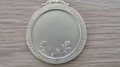 South African Defence Force Unnamed Gold Gilt Merit Medal 50 mm