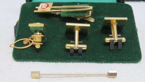 Collection of Four Boxed Vintage Cufflinks/Tie Clip Sets Details in Description