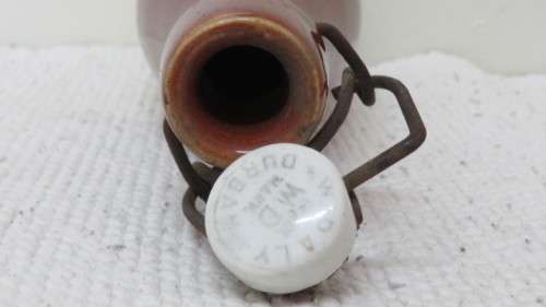 Two Vintage W. Daly Durban Stoneware Ginger Beer Bottles With Stoppers L: 23 cm