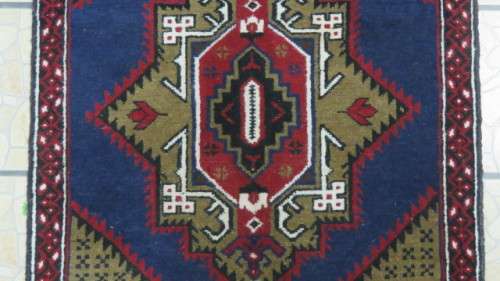 Exquisite Hand Knotted Balouch Rug Geometric Pattern With Tasseled Borders 150 x 100 cm