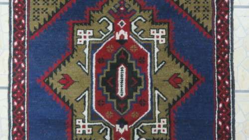 Exquisite Hand Knotted Balouch Rug Geometric Pattern With Tasseled Borders 150 x 100 cm