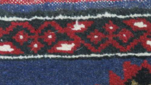 Exquisite Hand Knotted Balouch Rug Geometric Pattern With Tasseled Borders 150 x 100 cm