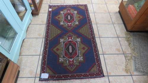 Exquisite Hand Knotted Balouch Rug Geometric Pattern With Tasseled Borders 150 x 100 cm