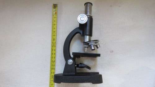 Vintage SNS Mini Microscope 50X 100X 200X 300X in Wooden Box Made in Japan 19 x 6,5 cm SOLD AS IS