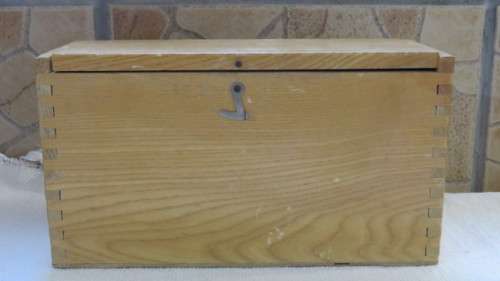 Vintage SNS Mini Microscope 50X 100X 200X 300X in Wooden Box Made in Japan 19 x 6,5 cm SOLD AS IS