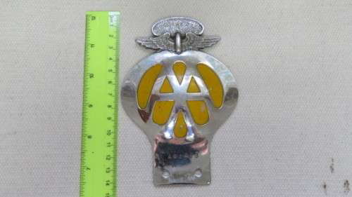 Wonderful Vintage Chrome Afrikaans Suid-Afrika AA Badge No. AO 2613 14 x 9,5 cm