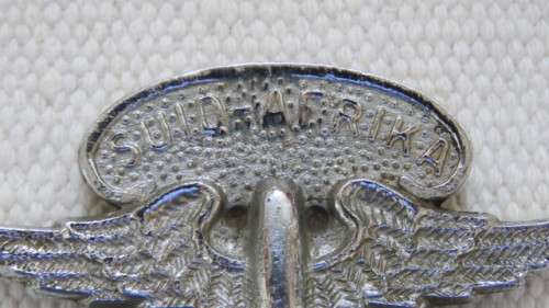 Wonderful Vintage Chrome Afrikaans Suid-Afrika AA Badge No. AO 2613 14 x 9,5 cm