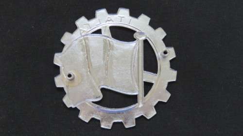 Vintage Circular `Italia` Italian Flag Metal Emblem Badge D: 8cm