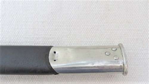 Wonderful Vintage Sanderson Made Pattern 1907 Bayonet  With Chrome Detailed Scabbard L: 58,5 cm