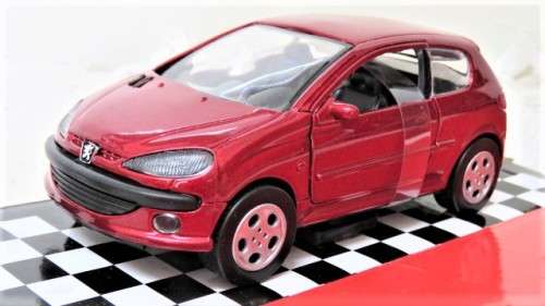 Fantastic Boxed New-Ray Toys Die Cast Peugeot 206 GTI With Pull Back Action Scale 1:32 L: 12 cm
