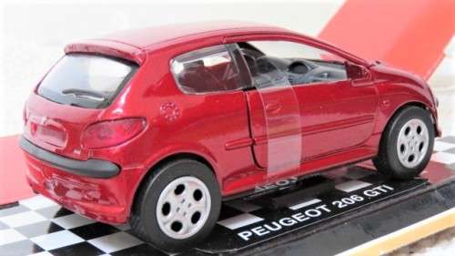 Fantastic Boxed New-Ray Toys Die Cast Peugeot 206 GTI With Pull Back Action Scale 1:32 L: 12 cm