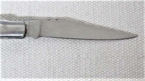 Fantastic Vintage `Laguiole` Folding Knife Two Tone Ochre/Brown Wood Handle L: 21 cm