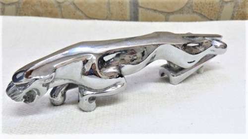 Wonderful Large Vintage Chrome Jaguar Bonnet Mascot/Emblem Circa 1970 L: 18 cm