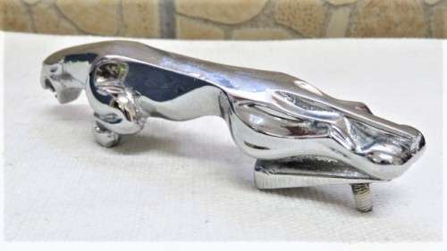 Wonderful Large Vintage Chrome Jaguar Bonnet Mascot/Emblem Circa 1970 L: 18 cm