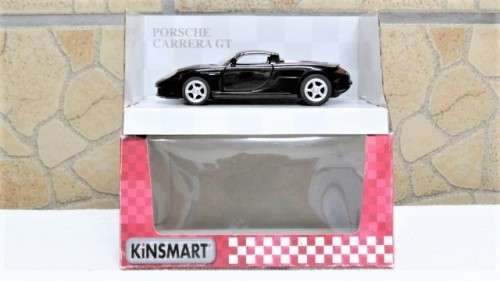 Boxed Kinsmart Die Cast Porsche Carrera GT With Pull Back Action #KT5081 Scale 1:36 L: 12,5 cm
