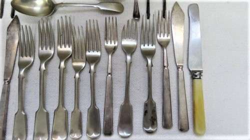 Lovely Collection of Vintage Silver Plate Forks, Spoons and Knives Details in Description