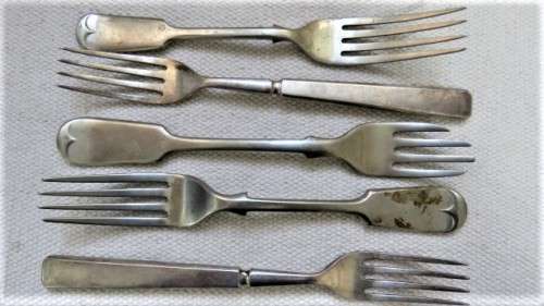 Lovely Collection of Vintage Silver Plate Forks, Spoons and Knives Details in Description