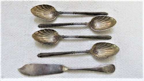 Lovely Collection of Vintage Silver Plate Forks, Spoons and Knives Details in Description